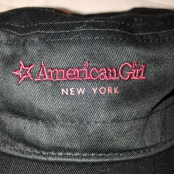 American Girl OS Black Red Embroidered Star American Girl New York Black Cap - Picture 9 of 9